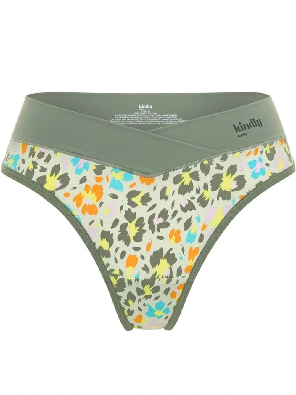 Kindly Yours Women's So Comfy Crossover Waist Thong Panties, 2-Pack